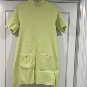 Maeve Light Green Mini Dress with Pockets